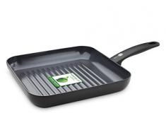 GreenPan Grillpfanne 28 cm, Aluminium, Schwarz,