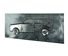 Haku-Möbel Wandgarderobe, 13 x 80 x H: 35 cm, schwarz nickel