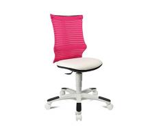 Topstar SNeaker, mitwachsender Kinder-und Jugenddrehstuhl, Schreibtischstuhl, Stoff, Rosa/WeiÃ