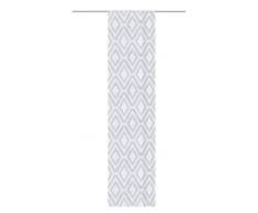 Home Fashion Schiebevorhang Effektvoile Scherli Raute, Polyester, Anthrazit, 245 x 60 cm