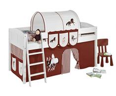 Lilokids IDA4106KW-PFERDE-BRAUN Kinderbett, Holz, pferd braun, 208 x 98 x 113 cm