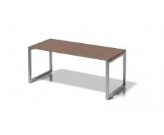 Bisley Cito Schreibtisch, 740 mm HÃ¶henfixes O H 19 x B 1800 x T 800 mm, Dekor NuÃbaum, Gestell Silber, Metall, Wn355 Dekor NuÃbaum, Gestell Silber, 80 x 180 x 85 cm