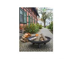 KORONO 5900105400185 Feuerschale, Rohstal, 66 x 66 x 22 cm