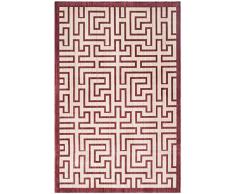 Safavieh Barcares Gewebt Teppich, Polyester, Gelb/Rot, 121 x 182 cm