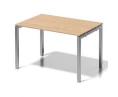 Bisley Cito Schreibtisch, 650-850 mm HÃ¶heneinstellbares U H 19 x B 1200 x T 800 mm, Dekor Ahorn, Gestell Silber, Metall, Mp355 Dekor Ahorn, Gestell Silber, 80 x 120 x 85 cm