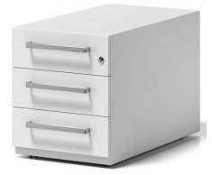 Bisley Rollcontainer Note mit Griff, 3 Universalschubladen, Metall, 696 VerkehrsweiÃ, 77.5 x 42 x 49.5 cm