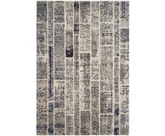 Safavieh Effi gewebter Teppich, MNC216G, Grau/Mehrfarbig, 154 X 231 cm