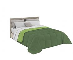 Elegant t-el-2p Steppdecke, Mikrofaser, GrÃ¼n Apfel/GrÃ¼n Dunkel, Doppelbett, 260Â x 260Â x 3Â cm