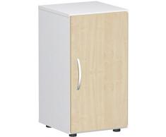 Gera Möbel Schranksystem Flex Flügeltürenschrank, Drehtürenschrank, Holzdekor, buche/weiß, 40 x 42 x 75.2 cm