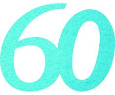 Petras Bastel News Streudeko, Fliz, türkis, 18 x 12 x 3 cm