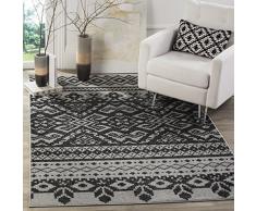 Safavieh Amina gewebter Teppich, ADR107A, Silber / Schwarz, 121 X 182 cm