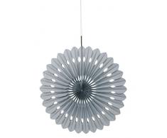 Unique Party Supplies Seidenpapier-Fächer, rund, Dekoration, 40 cm, Papier, Silber, 40,6 cm