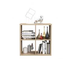 NEWFACE Mauro Regal / Raumtrenner 2X2 Fächer , Holz, Sonoma Eiche, MaÃe (B*H*T): 72,7 x 72,8 x 32,10cm