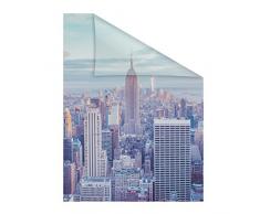 Lichtblick Fensterfolie 100 x 100 cm mit Motiv New York - Bunt, Selbstklebender Sichtschutz ohne Bohren, blickdichtes Fensterdekor, für alle Glasflächen