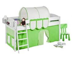 Lilokids IDA4105KW-GRUEN-BEIGE-S Kinderbett, Holz, grün / beige, 208 x 98 x 113 cm