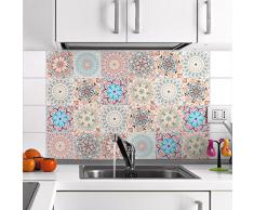 Ambiance-Live 24Â Aufkleber Fliesen | Sticker Selbstklebend FliesenÂ âÂ Mosaik Fliesen Wandtattoo Badezimmer und KÃ¼che | Fliesen KleberÂ âÂ MandalaÂ âÂ 10Â x 10Â cmÂ âÂ 24-teilig