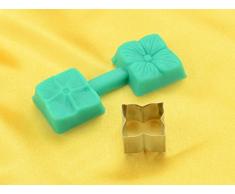 Blume geformten Teig Schaber 13671Â Matrix mit Hortensie Cutter GrÃ¼n Kunststoff 9Â x 9Â x 2Â cm