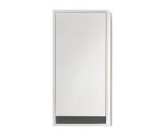 trendteam smart living Badezimmer Hängeschrank Wandschrank Sol, 35 x 73 x 23 cm in Korpus Weiß, Front Weiß Hochglanz mit viel Stauraum