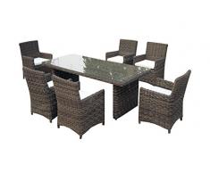 Baidani Garten Essgruppe Rundrattan, Essence Select, grau, 282 x 192 x 89 cm, 13d00002.90001