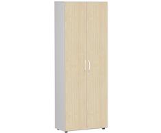 Gera MÃ¶bel Schranksystem Flex Garderobenschrank, Holzdekor, Ahorn/Lichtgrau, 80 x 42 x 216 cm