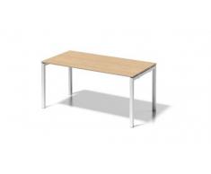 Bisley Cito Schreibtisch, 740 mm HÃ¶henfixes U H 19 x B 1600 x T 800 mm, Dekor Ahorn, Gestell VerkehrsweiÃ, Metall, Mp396 Dekor Ahorn, Gestell VerkehrsweiÃ, 80 x 160 x 74 cm