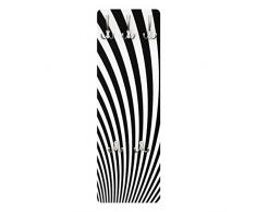 Apalis 79237 Wandgarderobe Optical Wave | Design Garderobe Garderobenpaneel Kleiderhaken Flurgarderobe Hakenleiste Holz Standgarderobe Hängegarderobe | 139x46cm
