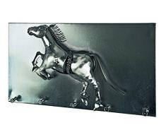 HAKU Möbel Wandgarderobe, 6 x 35 x H: 20 cm, schwarz nickel