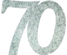 Petras Bastel News Streudeko, Fliz, grau-meliert, 18 x 12 x 3 cm