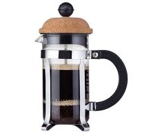 Bodum Chambord Kaffeebereiter 3 Tassen, Glas, Transparent/Kork, 7.5 cm
