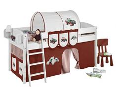 Lilokids IDA4105KW-TRECKER-BRAUN Kinderbett, Holz, trecker braun, 208 x 98 x 113 cm