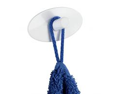 Wenko Wandhaken Piceno Matt 2er Set, Badhaken, Handtuchhaken, Selbstklebend, Edelstahl Rostfrei, WeiÃ, 6.5 x 3.6 x 2.8 cm