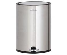 Sealskin Kosmetikeimer Industrial, Abfalleimer mit Soft-Close-Funktion, Treteimer aus gebürstetem Edelstahl