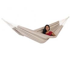 AMAZONAS Klassische Hängematte XL Arte Sand handgefertigt in Brasilien 230 cm x 150 cm für 1-2 Personen bis 200 kg in Hellbeige
