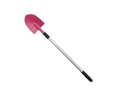 Xclou Garden Schaufel mit Teleskopstiel, Gartenwerkzeug, Spaten aus Metall, ausziehbar bis circa 137 cm, rosa, 137 x 4 x 14 cm, 127641
