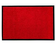 andiamo Schmutzfangmatte Fußabtreter Türmatte Fußmatte Sauberlaufmatte Schmutzabstreifer Türvorleger - Eingangsbereich In/Outdoor - rutschhemmend waschbar rot Polypropylen- 90x150 cm - 5 mm Höhe
