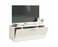 VCM TV Wand Board Schrank Tisch Fernseh Lowboard Wohnwand Regal Wandschrank Hängend Weià 40 x 95 x 36 cm Fernso