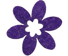 Petras Bastel News Streudeko, Fliz, lila, 18 x 12 x 5 cm