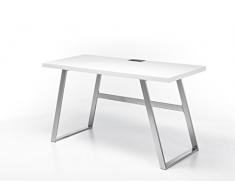 Robas Lund Schreibtisch Andria matt weiÃ Edelstahl 60 x 140 x 75 cm