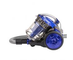 Weasy WS14 Beutelloser Staubsauger, Multizyklon, Energieeffizienzklasse A, Teleskoprohr aus Aluminium, 5 m Netzkabel mit Fugen-und Staubdüse, Blau, Aluminum