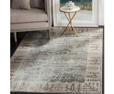 Safavieh Iris gewebter Teppich, VAL118C, Dunkelgrau/Hellgrau, 121 X 182 cm