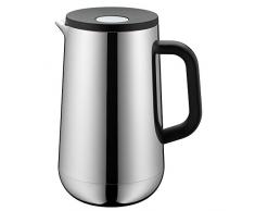 WMF Isolierkanne Thermoskanne Impulse Cromargan Edelstahl, 1,0 l, für Tee oder Kaffee, Druckverschluss hält Getränke 24h kalt und warm