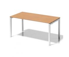 Bisley Cito Schreibtisch, 650-850 mm HÃ¶heneinstellbares U H 19 x B 1600 x T 800 mm, Dekor Buche, Gestell VerkehrsweiÃ, Metall, Bc396 Dekor Buche, Gestell VerkehrsweiÃ, 80 x 160 x 85 cm