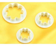 Teigschaber 12632Â Single Nelke Ausstechformen-Set 3Â weiÃ Kunststoff 7Â x 7Â x 2Â cm