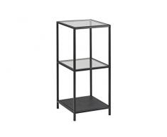 AC Design Furniture Jörn Regal, Glas, Schwarz, 37 x 35 x 82,5 cm