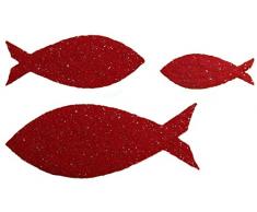 Petras Bastel News Streudeko, Fliz, rot, 18 x 12 x 5 cm