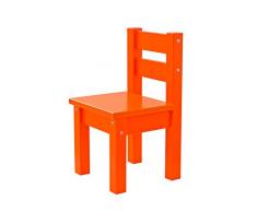 Hoppekids Kinderstuhl MADS, teilmassiv, sehr stabil, viele Farben, Holz, orange, 28 x 28 x 50 cm