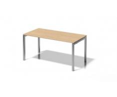 Bisley Cito Schreibtisch, 740 mm HÃ¶henfixes U H 19 x B 1600 x T 800 mm, Dekor Ahorn, Gestell Silber, Metall, Mp355 Dekor Ahorn, Gestell Silber, 80 x 160 x 74 cm