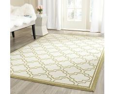 Safavieh La Salis In- und Outdoorteppich, AMT412A, Elfenbein/HellgrÃ¼n, 121 X 182 cm