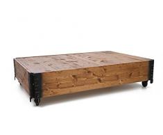 Uncle JoeÂ´s 75766 Couchtisch, vintage, shabby chic Holz 104 x 64 x 30 cm, Hellbraun