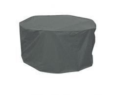 greemotion Schutzhülle für Gartentisch - Abdeckhaube Gartenmöbel Grau - Abdeckung Terrassentisch mit Zugband - Abdeckplane Balkontisch - Wetterschutzhaube für Outdoor-Möbel